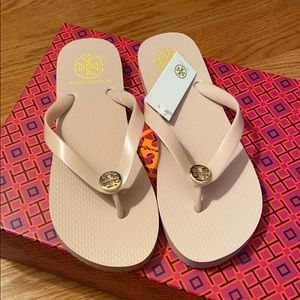 Tory Burch blush pink flip flops BRAND NEW